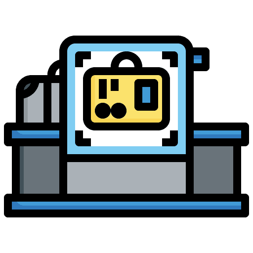 Scanner scanning luggage scan travel icon Scanner scanning luggage scan travel icon