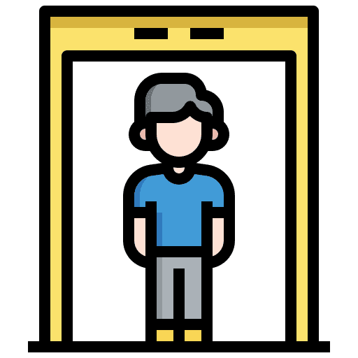 Detector logistics security airport icon Detector logistics security airport icon