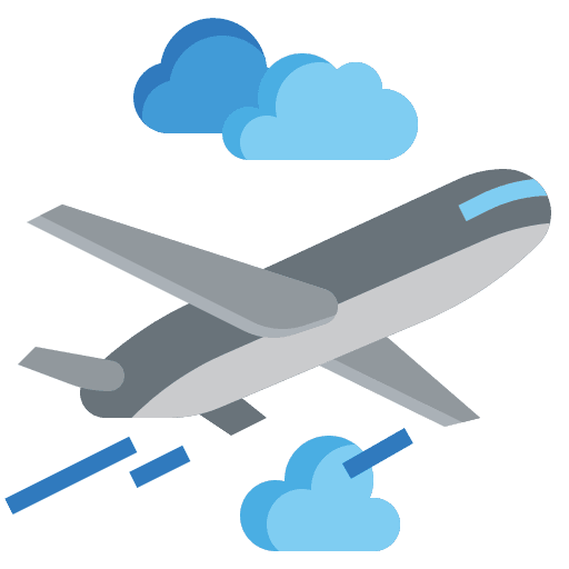 Fly travel airport airplane icon