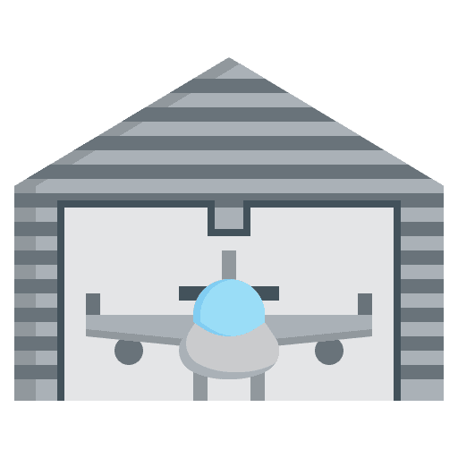 Hangar plane travel airplane icon Hangar plane travel airplane icon