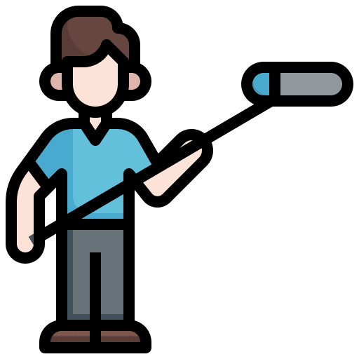 Boom operator communications electronics microphone icon