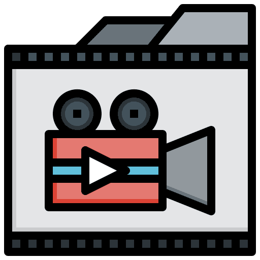 File multimedia files and folders movie folder icon
