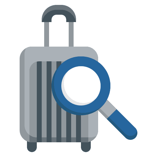 Inspection transport suitcase travel icon Inspection transport suitcase travel icon