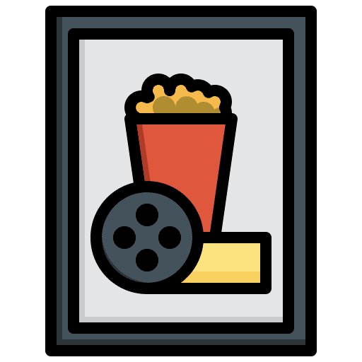 Movie poster entertainment cinema film icon