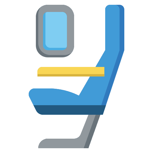 Seat airplane chair transportation icon Seat airplane chair transportation icon
