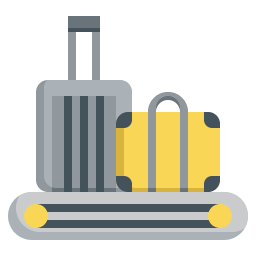 Trolley suitcase room service hotel icon Trolley suitcase room service hotel icon