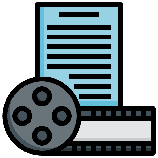 Screenplay show movie filming icon Screenplay show movie filming icon