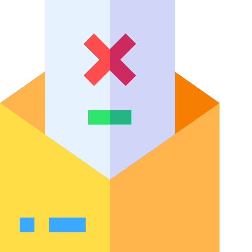 Bad review mail envelope bad review icon