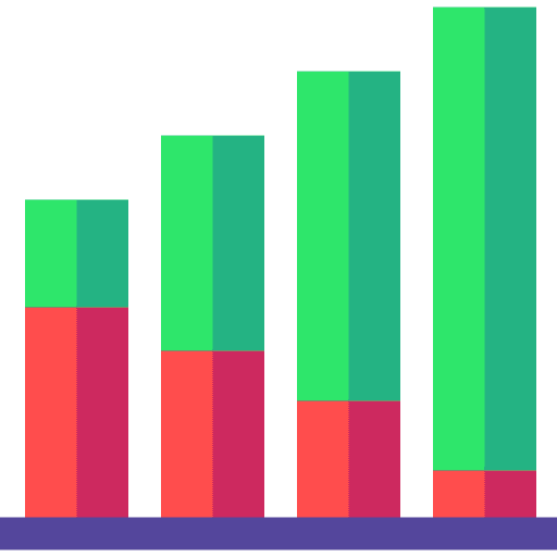 Bar chart growth bar chart marketing icon