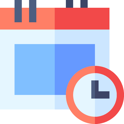Appointment clock calendar time management icon
