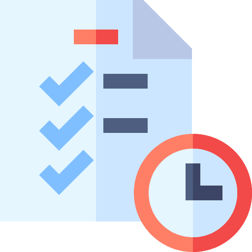 Exam clock files exam icon