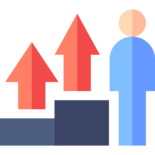 Growth up arrow empowerment arrows icon