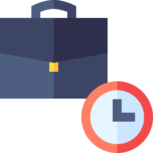 Part time briefcase part time professions and jobs icon
