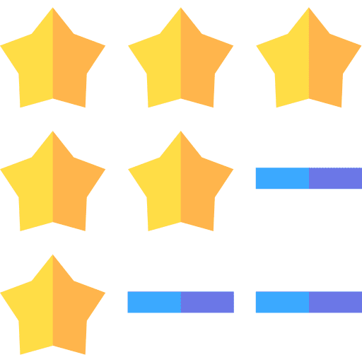 Rating stars marketing review icon Rating stars marketing review icon