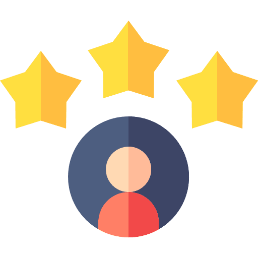Rating user stick man stars icon