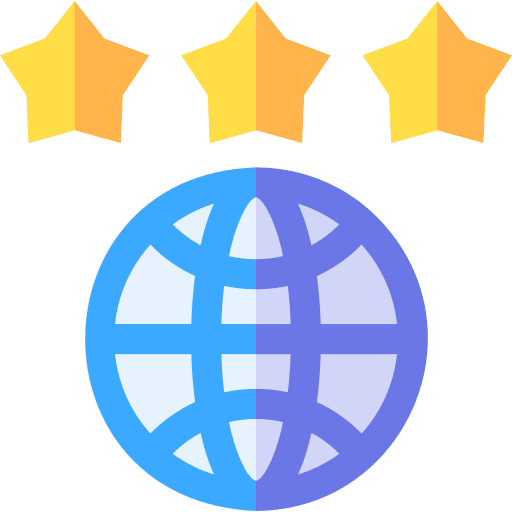 Rating world grid stars marketing icon Rating world grid stars marketing icon
