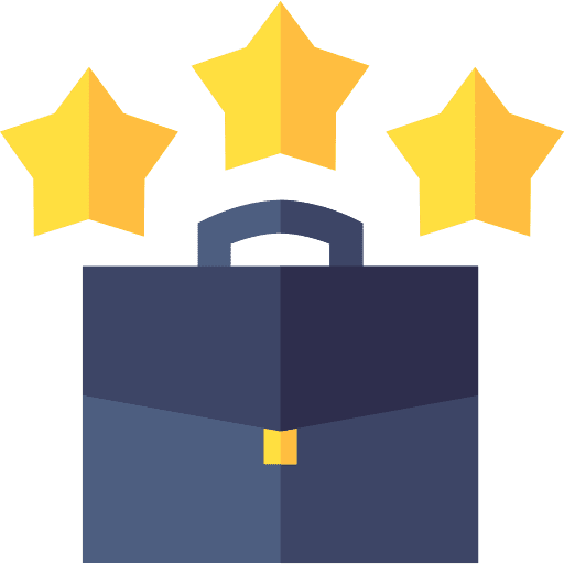 Work professions and jobs stars experience icon