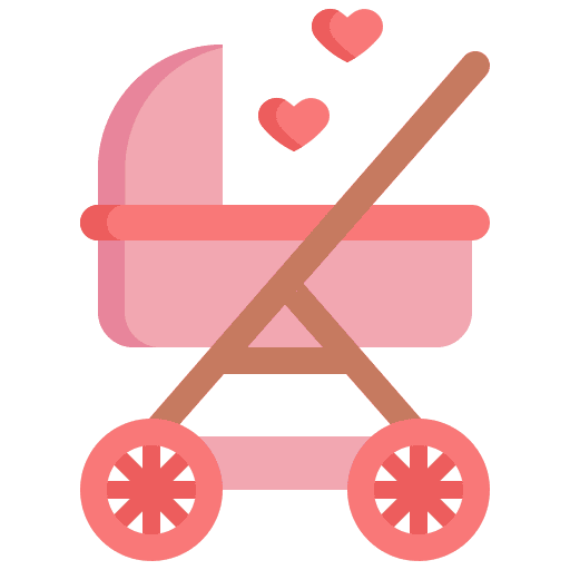 Baby stroller carriage wheel transport baby stroller icon