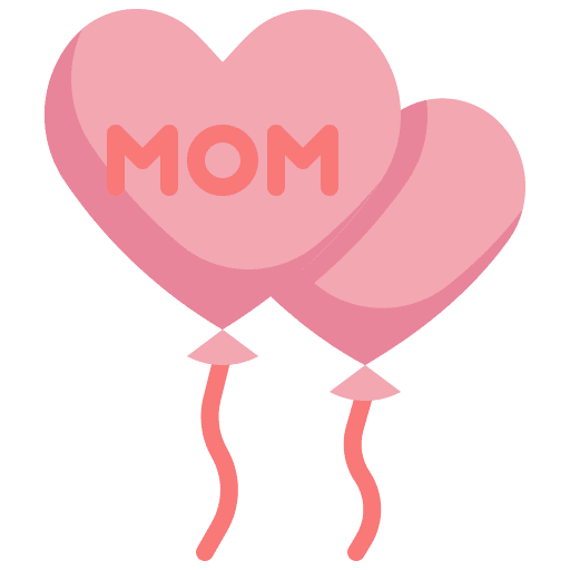 Balloon mothers day mother day birthday and party icon Balloon mothers day mother day birthday and party icon