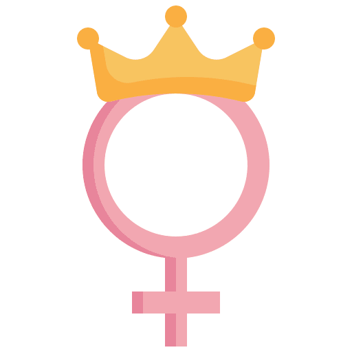 Female venus gender crown icon Female venus gender crown icon