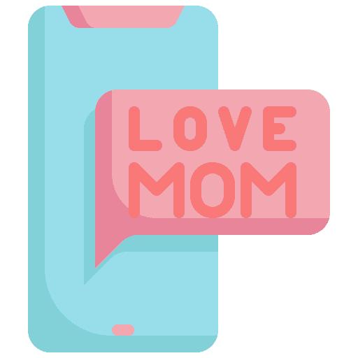 Phone mothers day phone chat icon Phone mothers day phone chat icon
