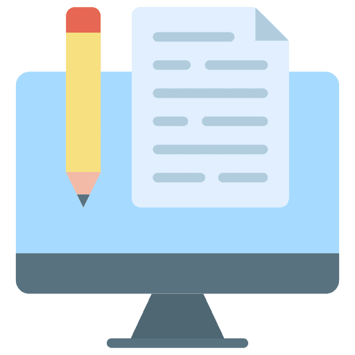 Blogging screen digital marketing edit icon