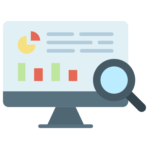 Market research seo monitoring search icon Market research seo monitoring search icon