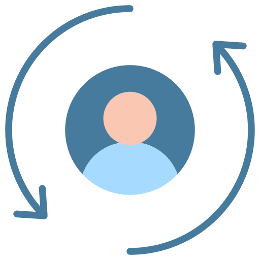 Remarketing services person marketing icon
