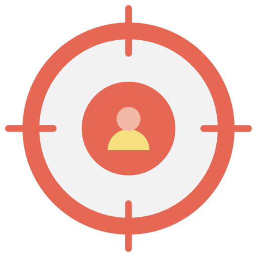 Target audience client crosshair customer icon