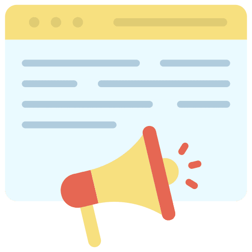 Web promotion internet marketing content icon