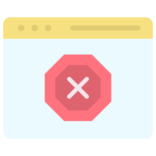 Ad blocker cancel interface marketing icon Ad blocker cancel interface marketing icon