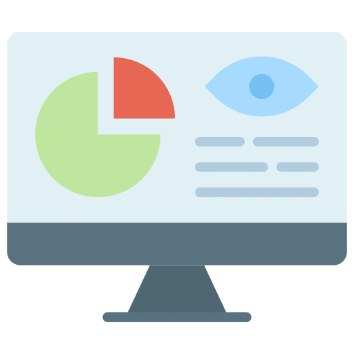 Impression rate analytics eye analysis icon Impression rate analytics eye analysis icon