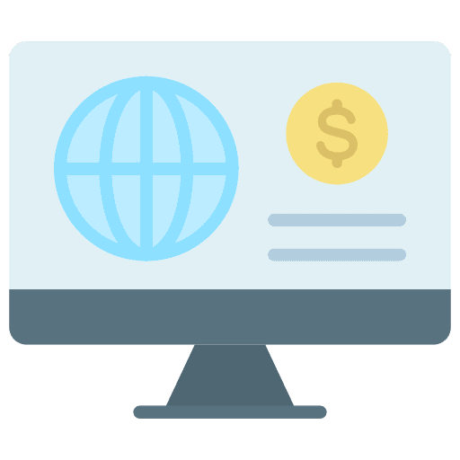 Online business online shopping online payment screen icon Online business online shopping online payment screen icon