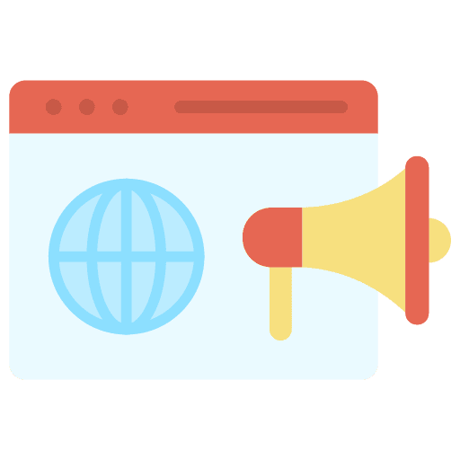 Promote web browser promote digital marketing icon Promote web browser promote digital marketing icon