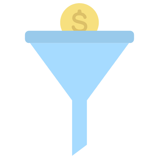 Sales funnel money sort dollar icon Sales funnel money sort dollar icon