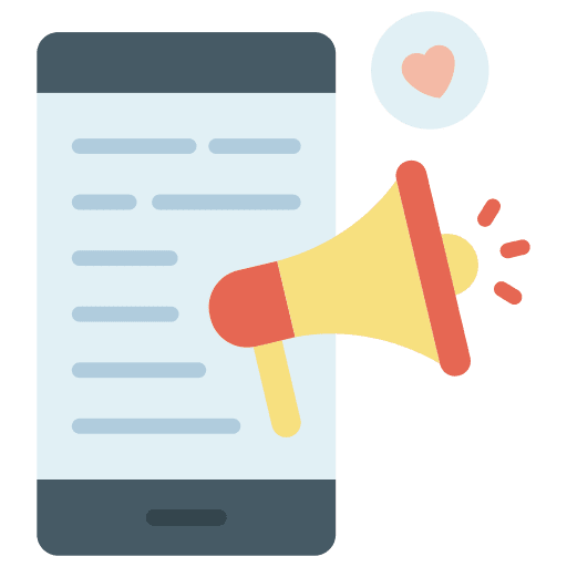Viral marketing advertising share megaphone icon Viral marketing advertising share megaphone icon