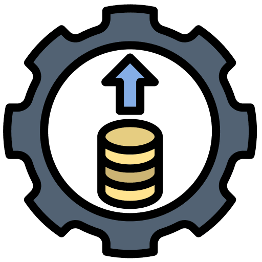 Benefit economic growth investment icon Benefit economic growth investment icon