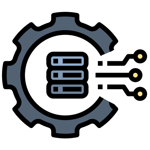 Big data database storage technology icon