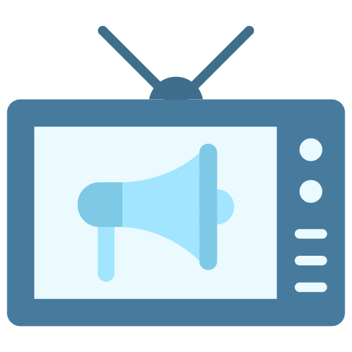 Broadcast announcement television marketing icon Broadcast announcement television marketing icon