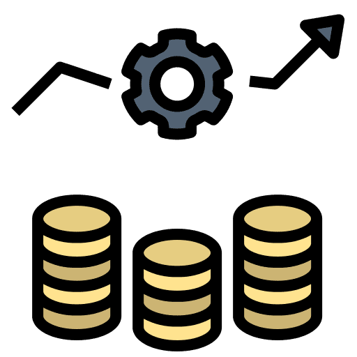 Cost economic stock investment icon Cost economic stock investment icon