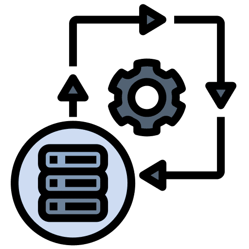 Data seo and web system cloud storage icon