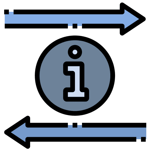 Information service information service business and finance data transfer icon Information service information service business and finance data transfer icon