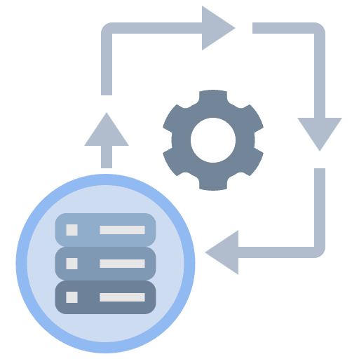Data database seo and web file storage icon