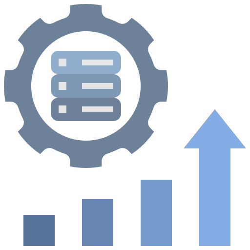 Software development growth business and finance performance icon Software development growth business and finance performance icon