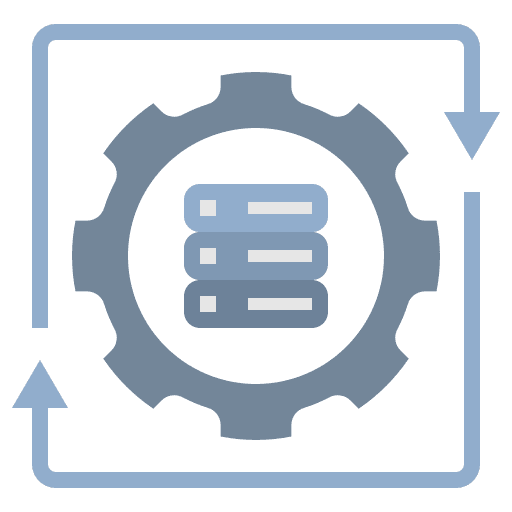 Data management service system database icon Data management service system database icon