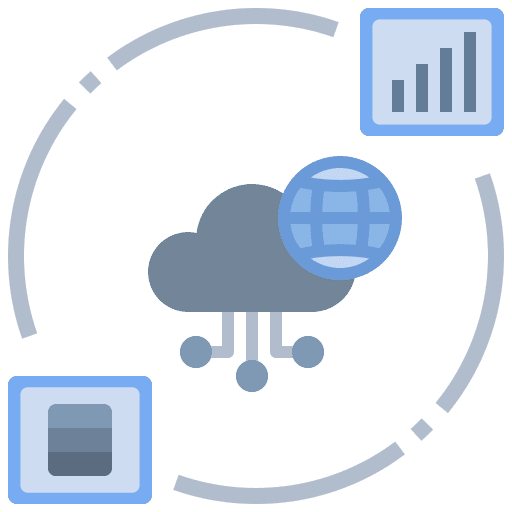 Data storage information business icon Data storage information business icon