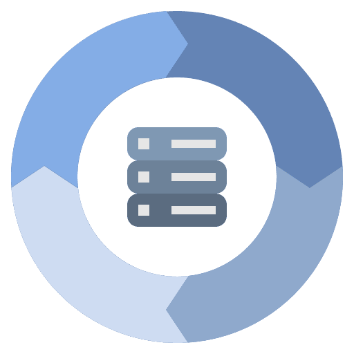 Database database system cycle icon Database database system cycle icon