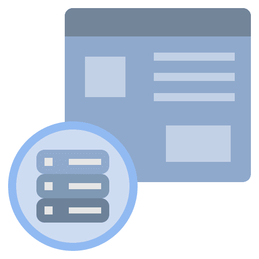 Template webpage database template icon Template webpage database template icon