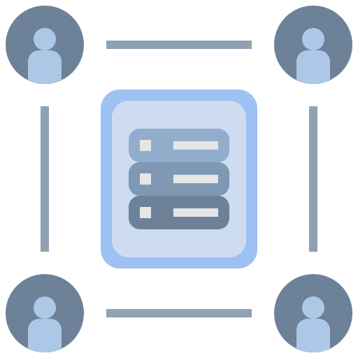 User member networking database icon User member networking database icon