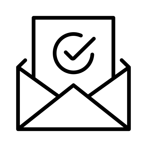 Approved checked approved mail icon Approved checked approved mail icon